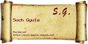 Such Gyula névjegykártya